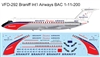 1:144 Braniff International (delivery cs) BAC 1-11-200